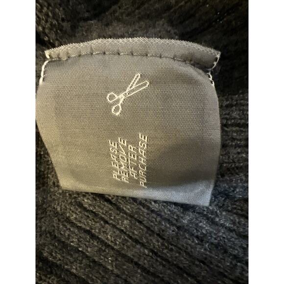 SIMPLY VERA WANG XL Fur Front Wool Blend Sweater Cardigan Charcoal Gray $78 NWT - Picture 11 of 13